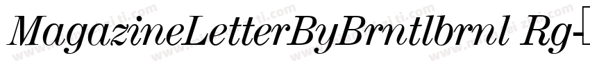 MagazineLetterByBrntlbrnl Rg字体转换